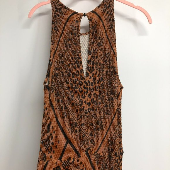 Farm Rio for Anthropologie Alyse brown black midi dress XL - Picture 7 of 16